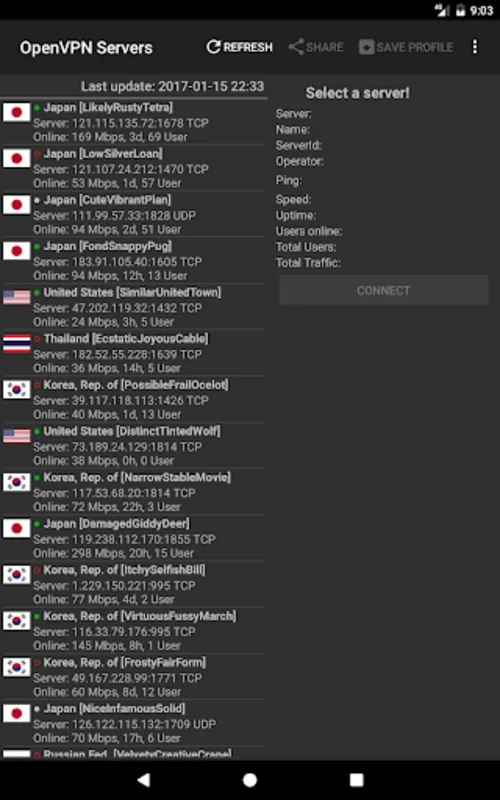 VPN Servers – capture d'écran 3