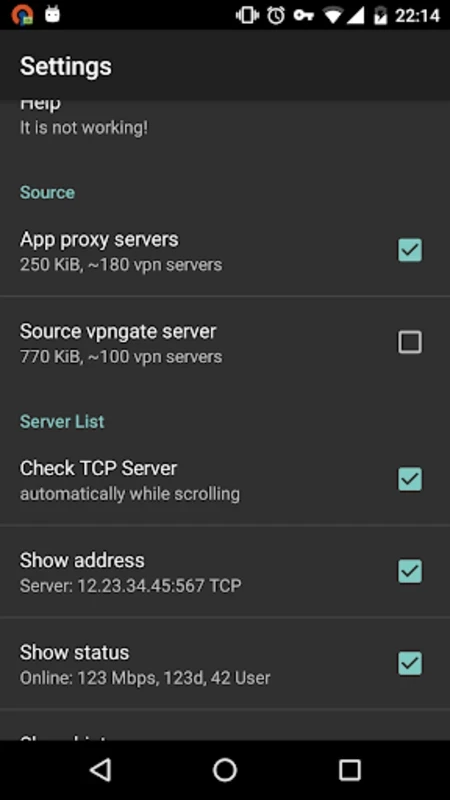 VPN Servers – capture d'écran 6