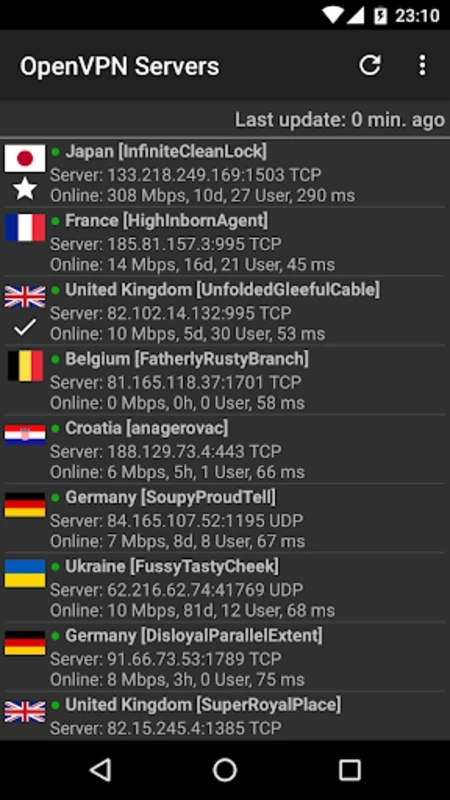VPN Servers – capture d'écran 7
